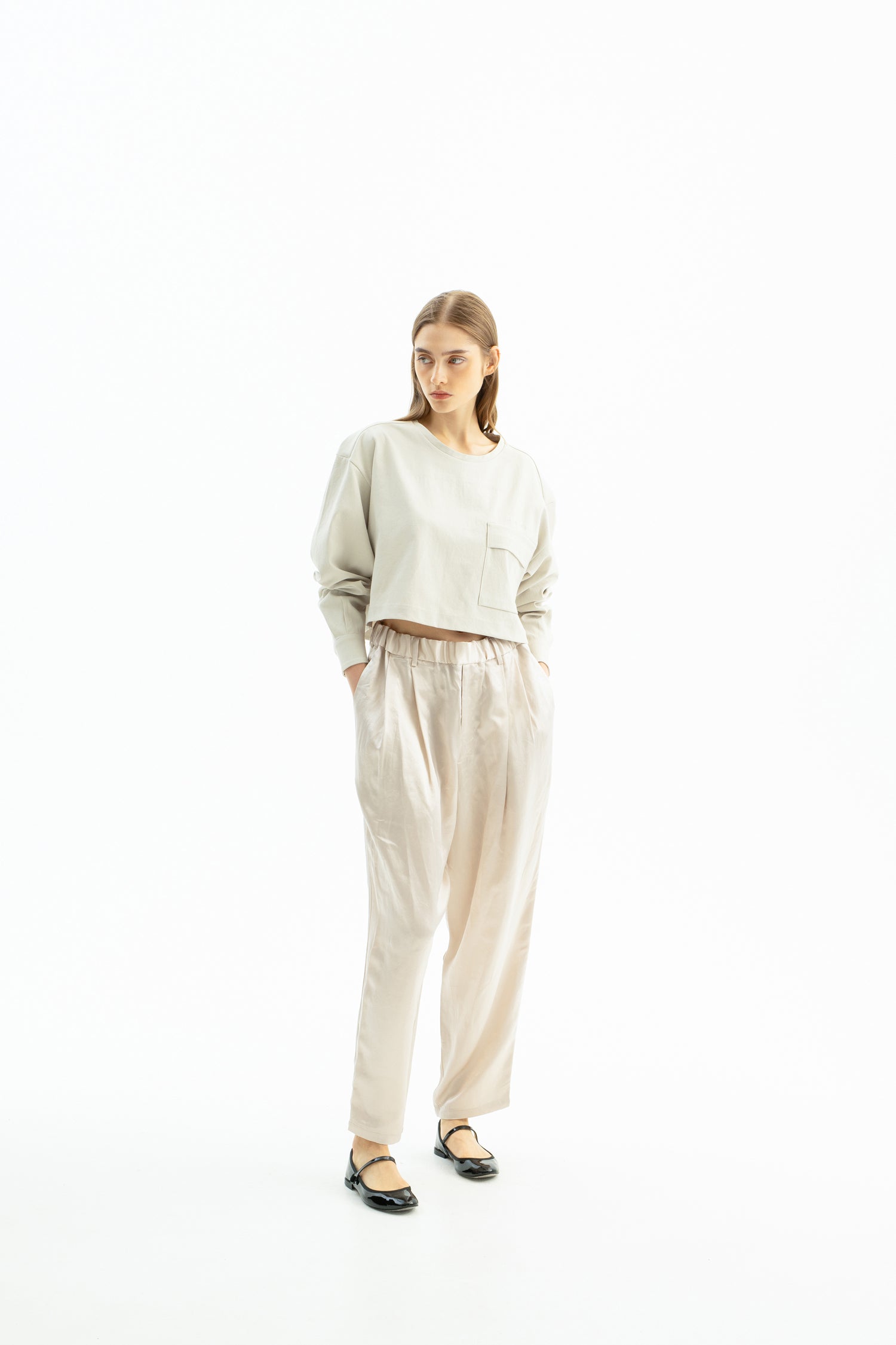 V-SATIN 2T SLACKS